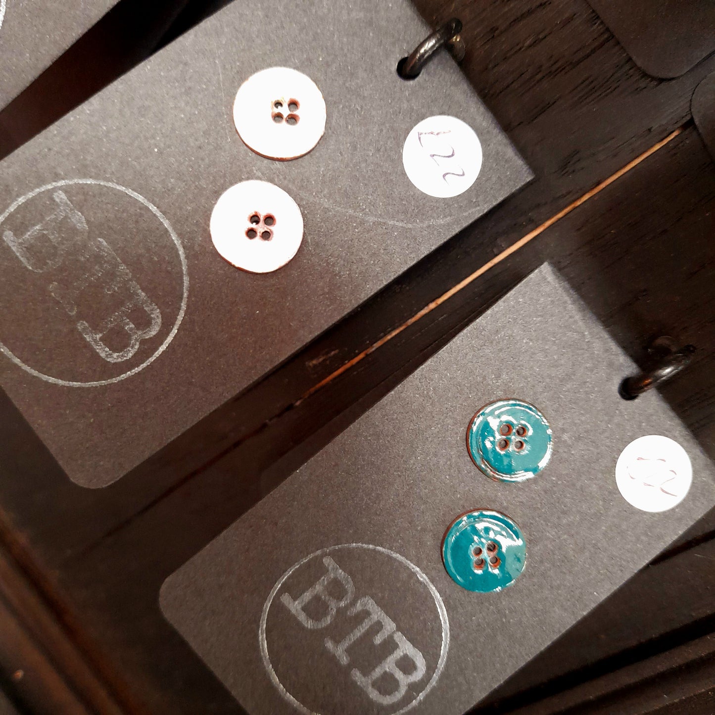 Handmade Enamel Button Stud Earrings