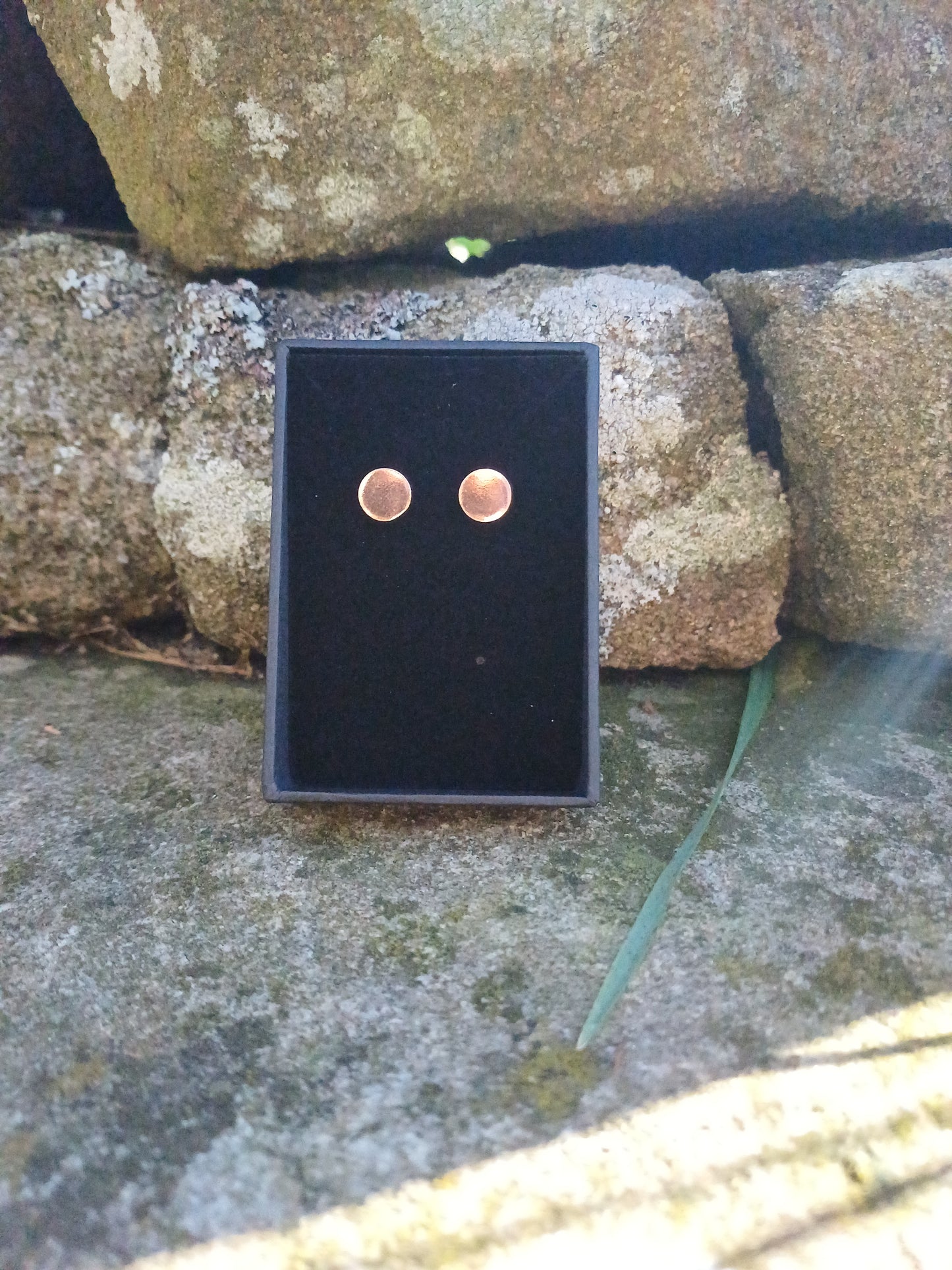 Copper and Brass Ear Studs