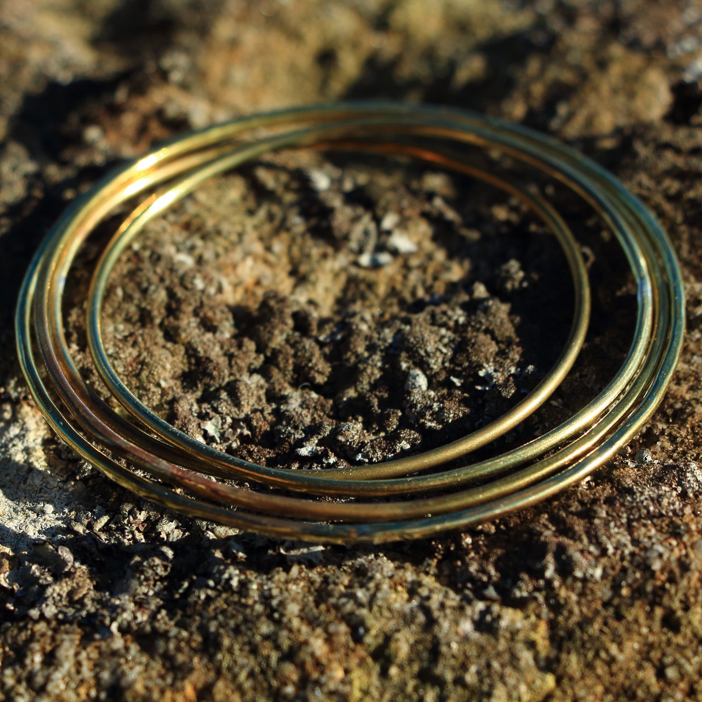 Thin, Round Copper and Brass Bangles