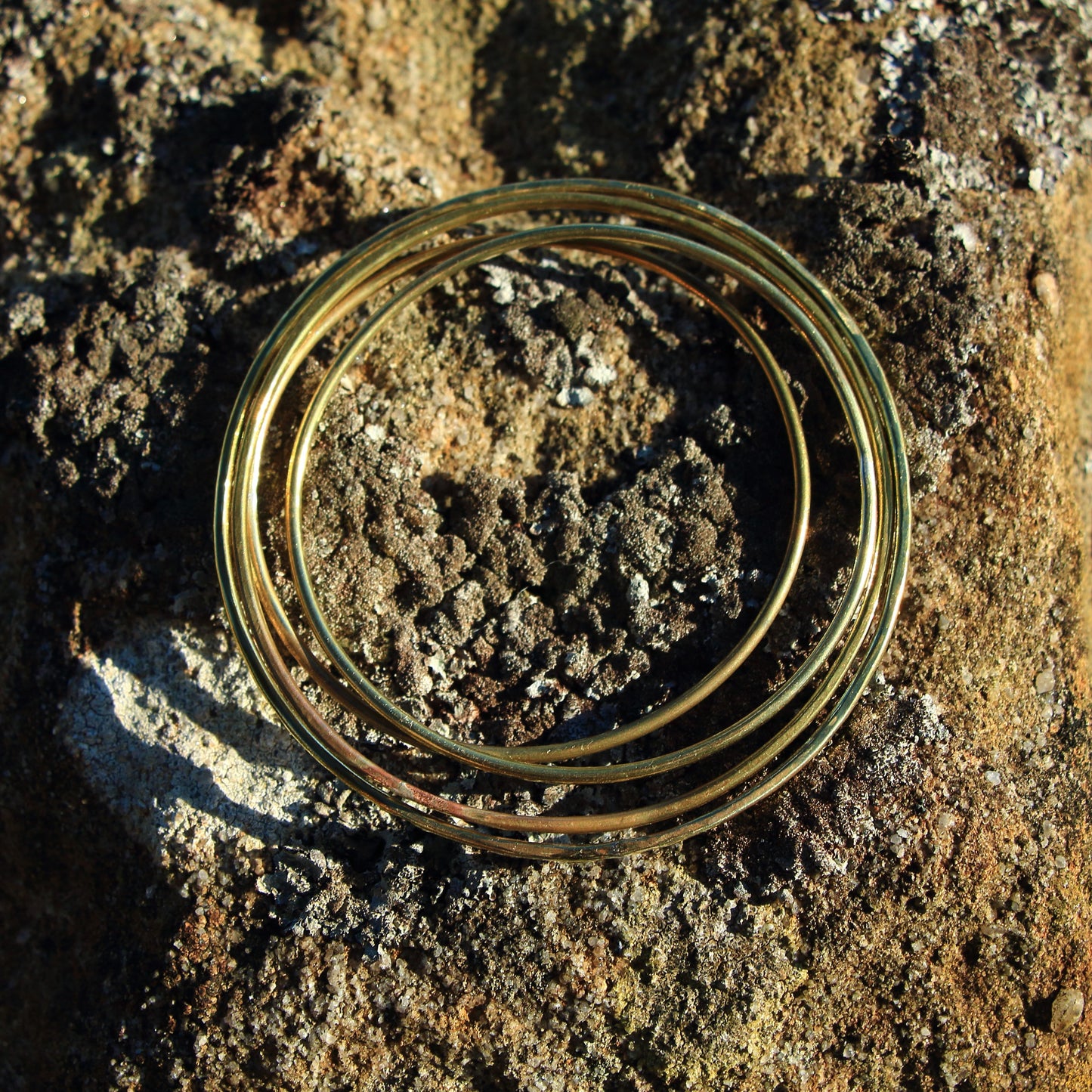 Thin, Round Copper and Brass Bangles