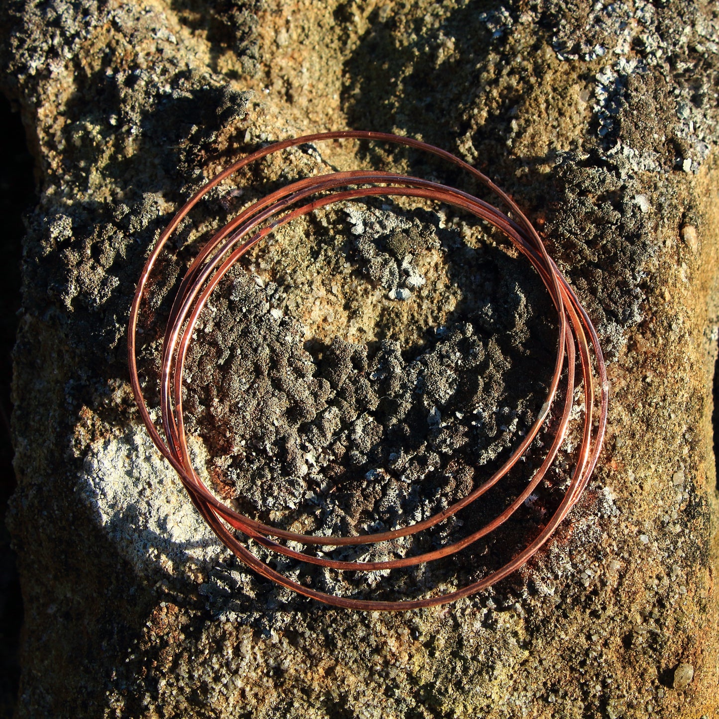 Thin, Round Copper and Brass Bangles