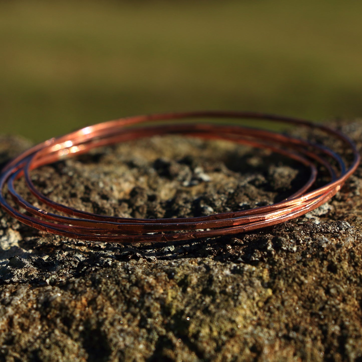 Thin, Round Copper and Brass Bangles