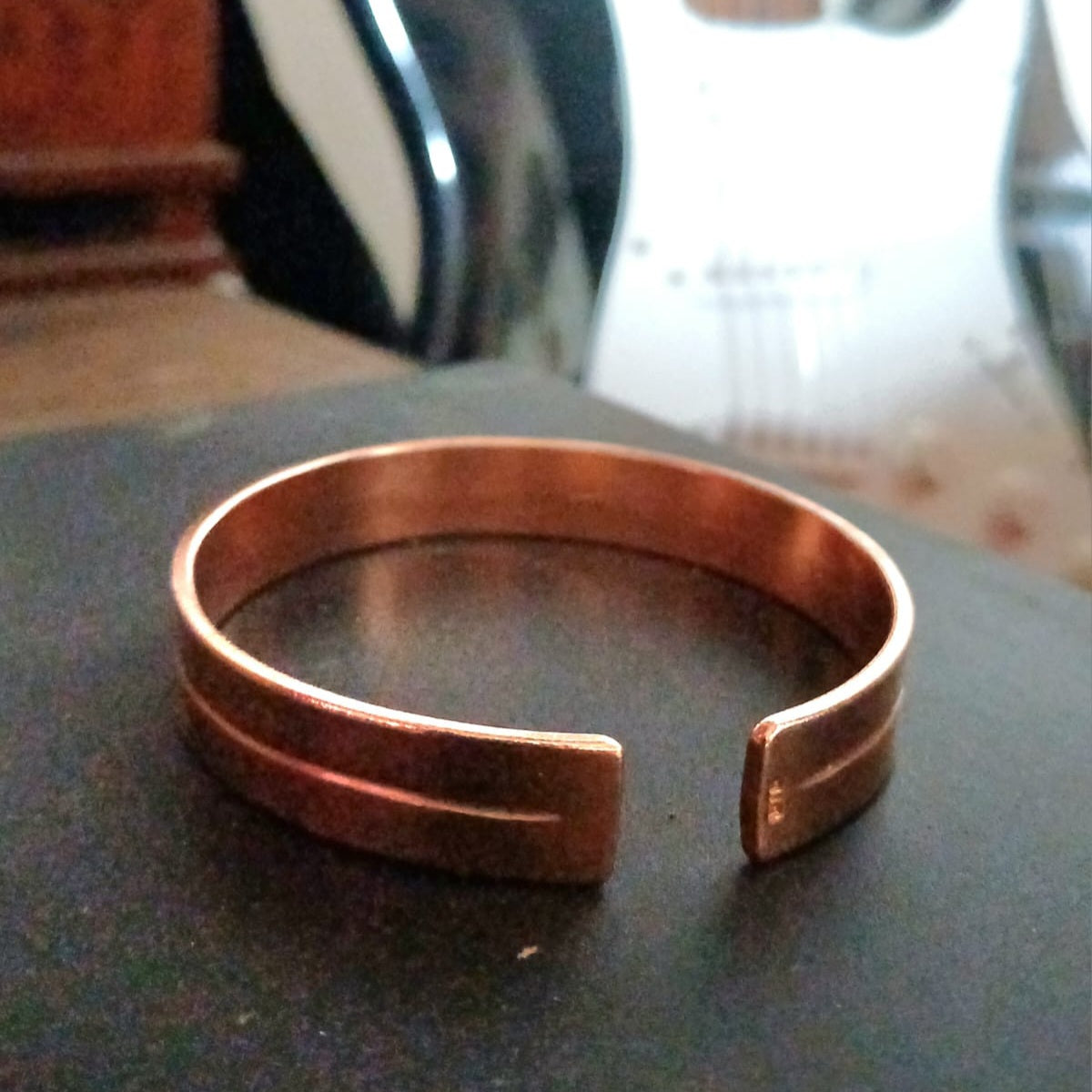 Chunky Copper Adjustable Bangle - Patterned, Plain or Personalised