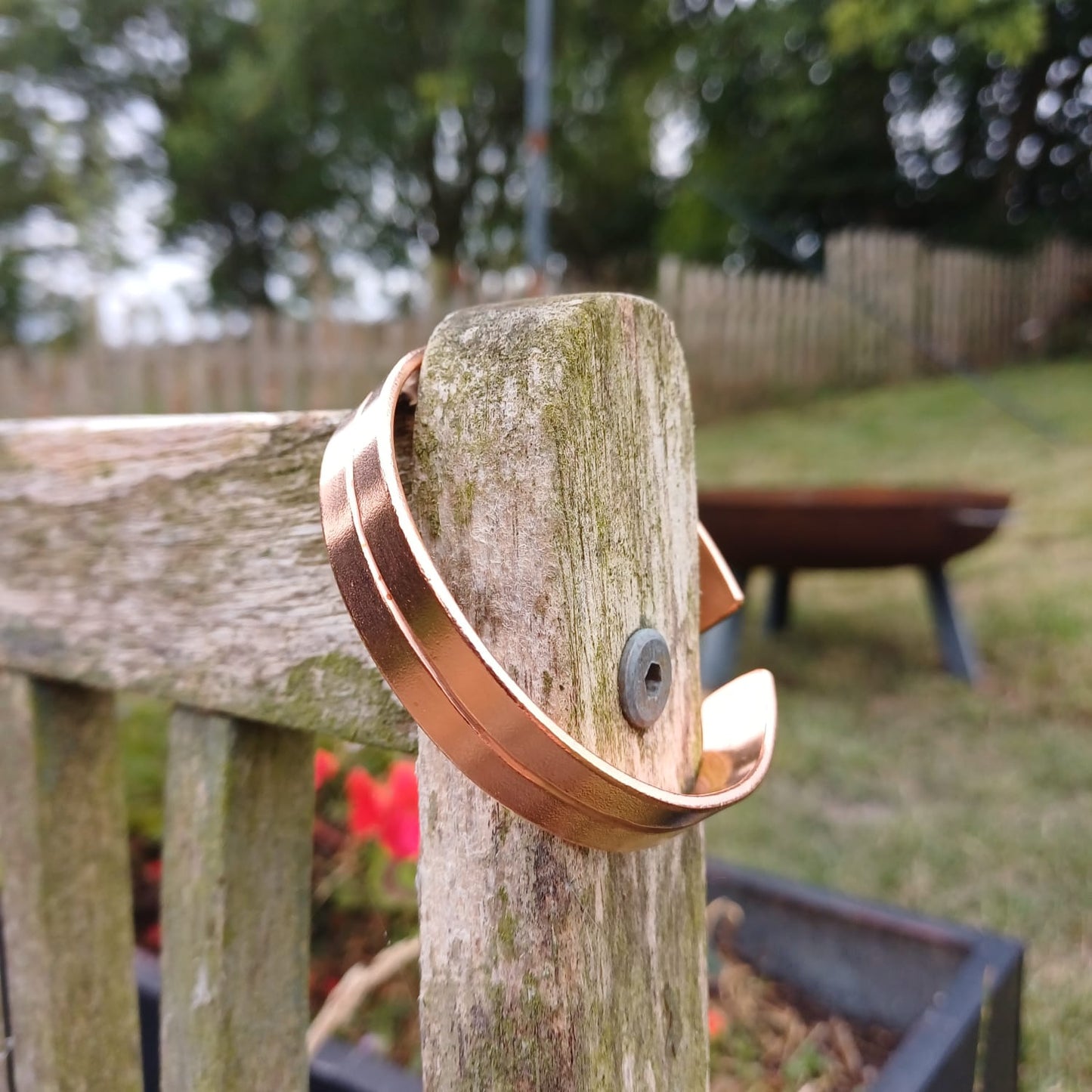 Chunky Copper Adjustable Bangle - Patterned, Plain or Personalised