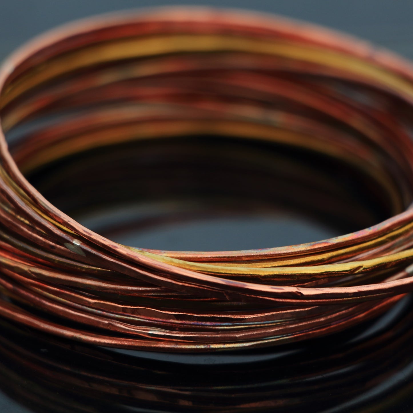 Thin, Round Copper and Brass Bangles
