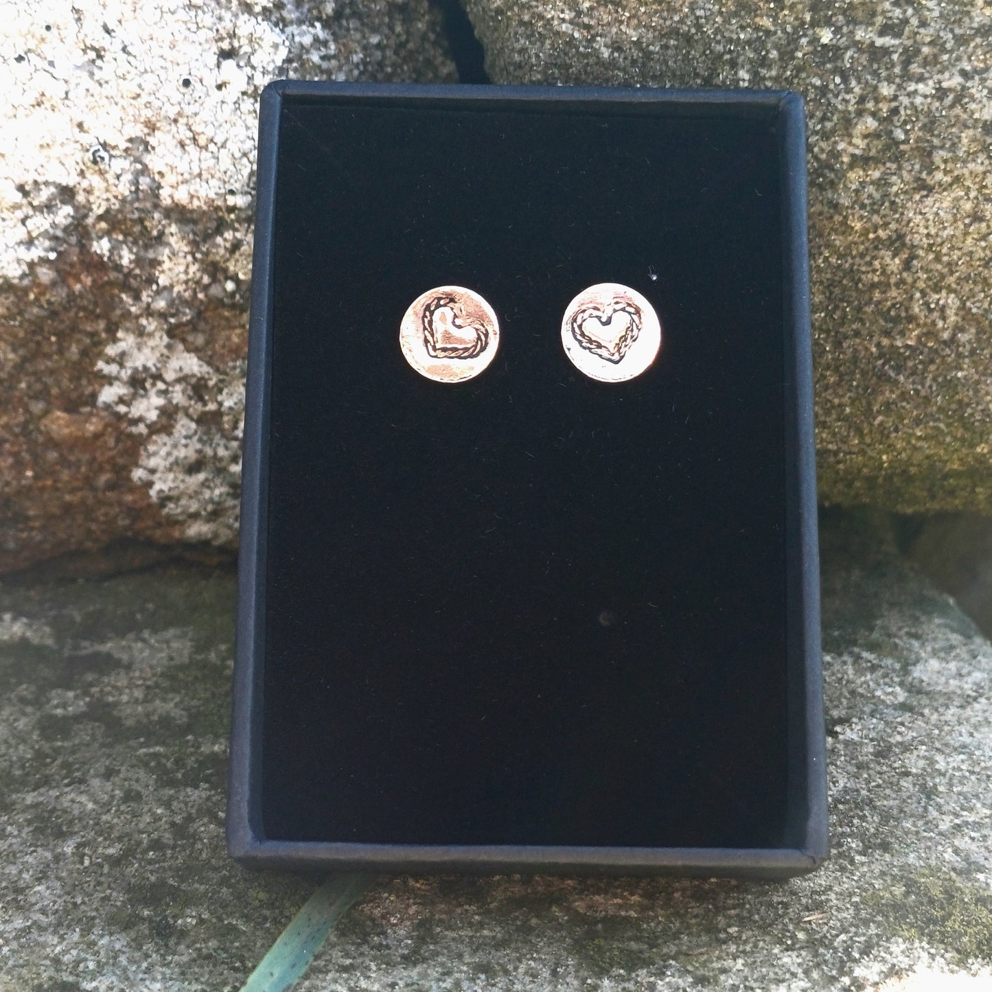Copper and Brass Ear Studs