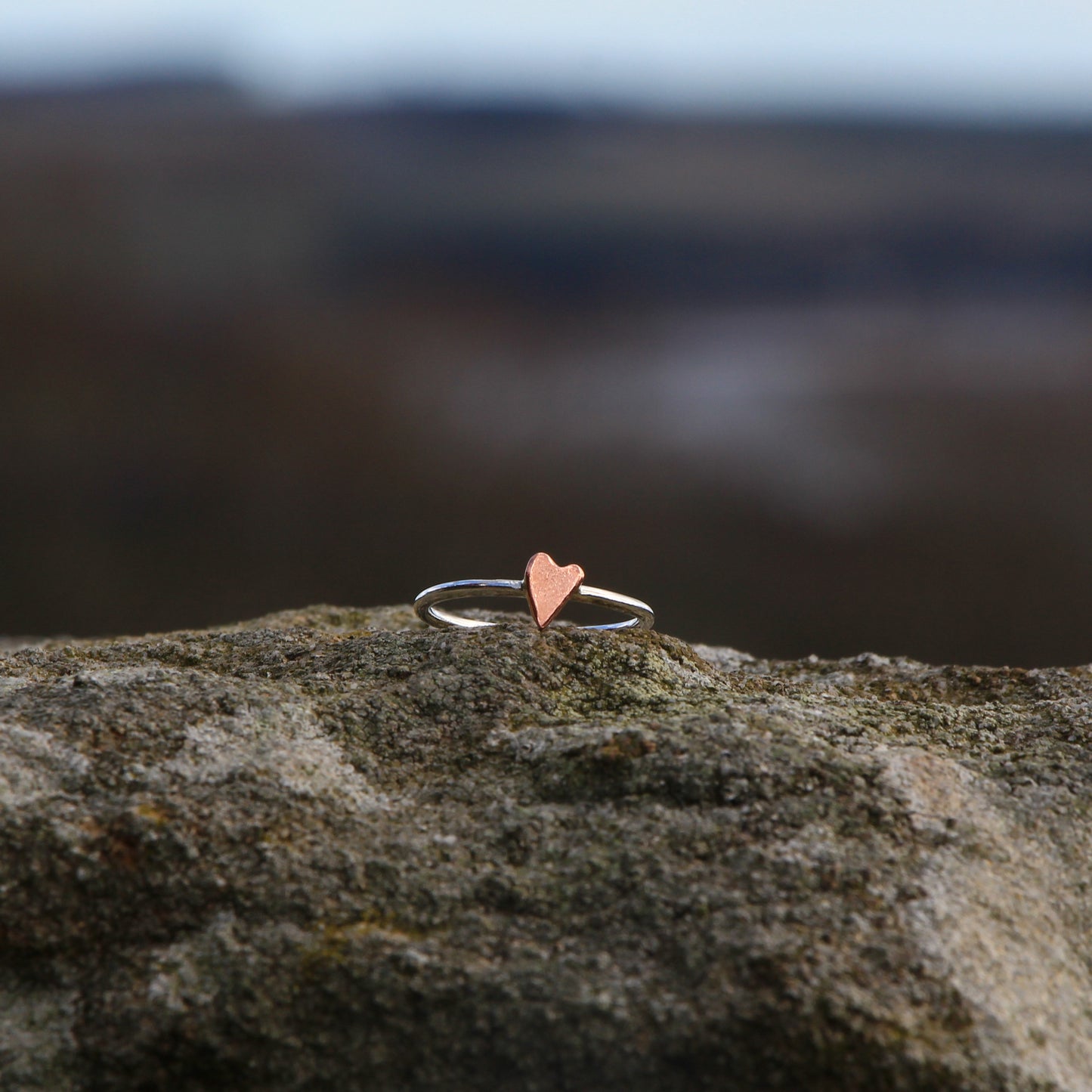 Handmade Silver Ring - Heart, Star, Moon Charm