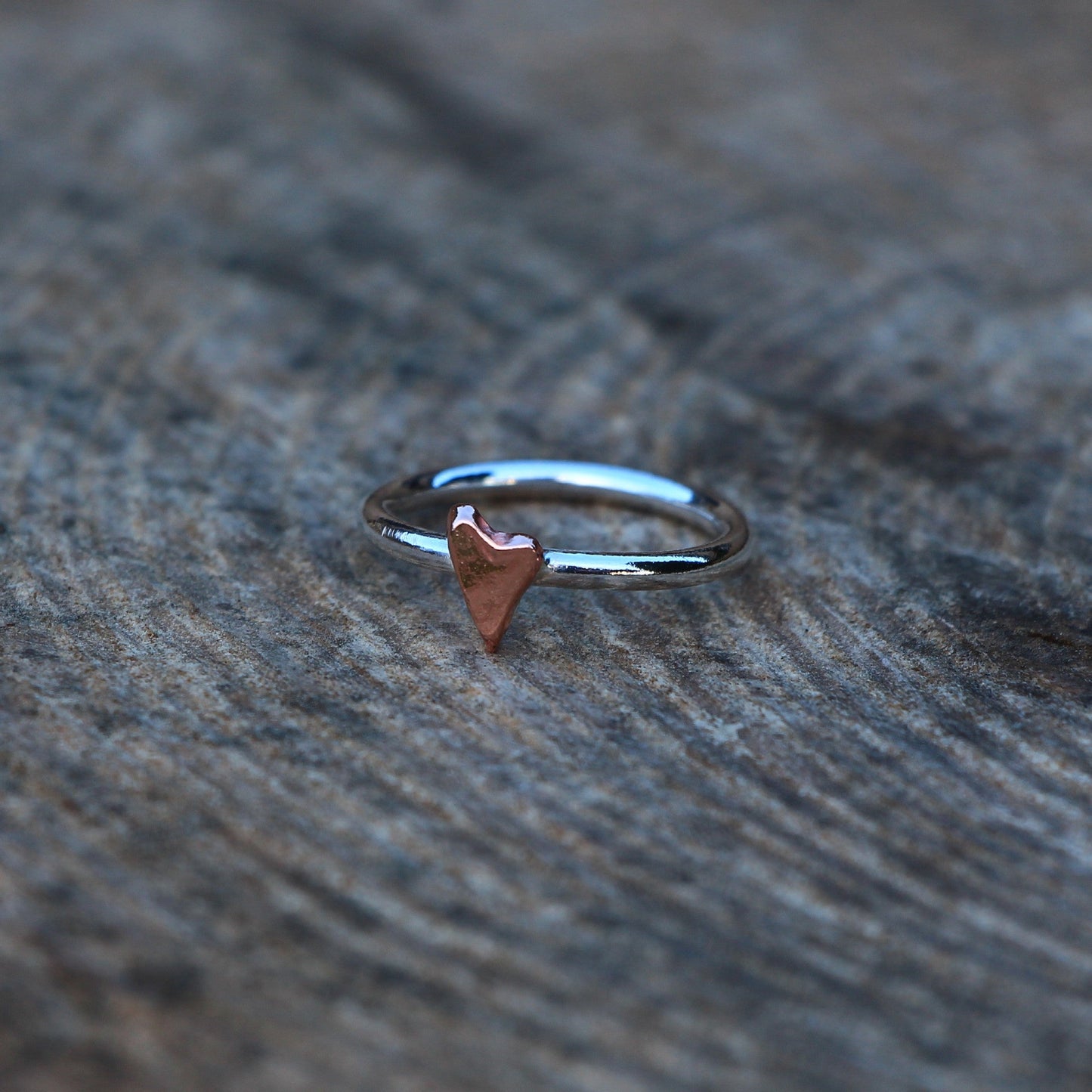 Handmade Silver Ring - Heart, Star, Moon Charm
