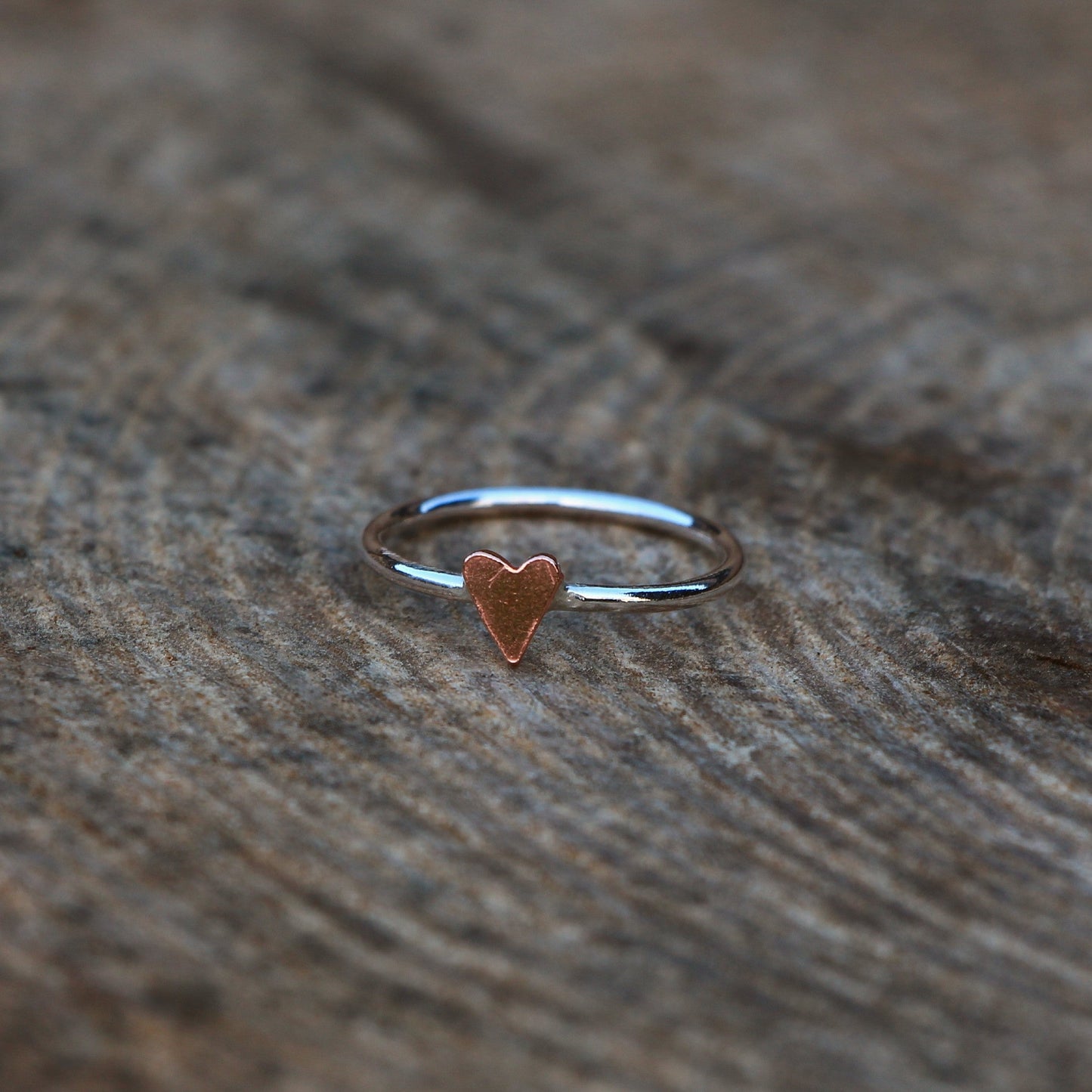 Handmade Silver Ring - Heart, Star, Moon Charm