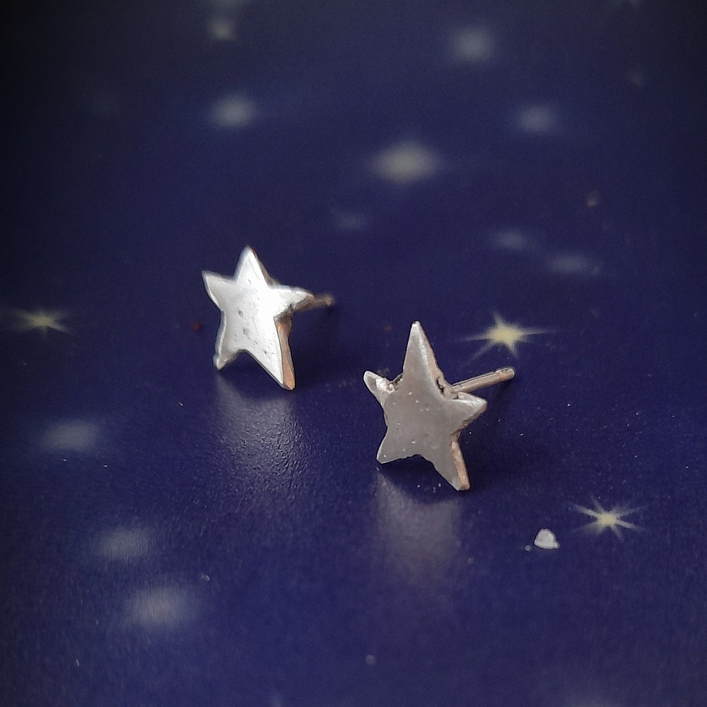 Silver Star Stud Earrings