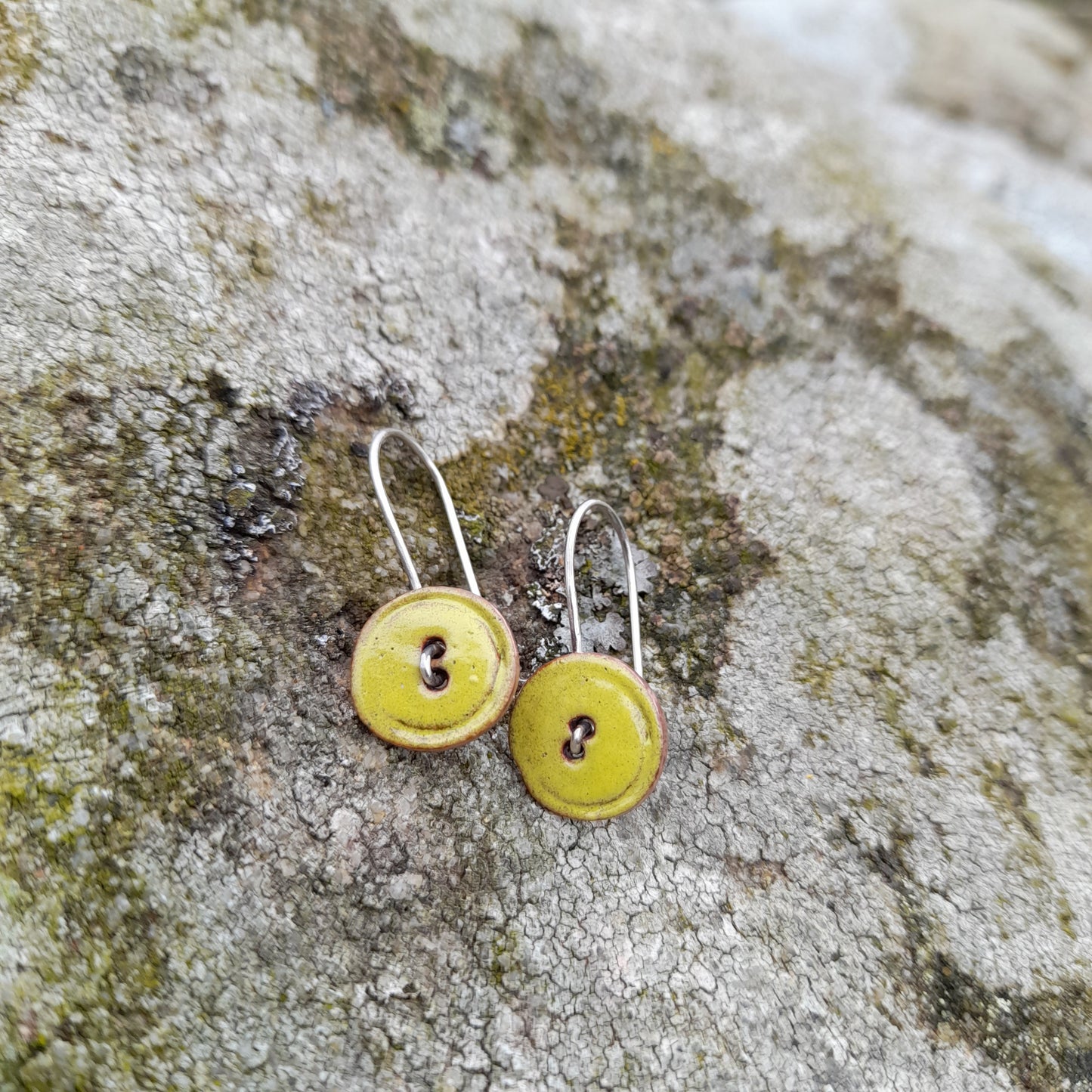 Colourful Handmade Button Earrings