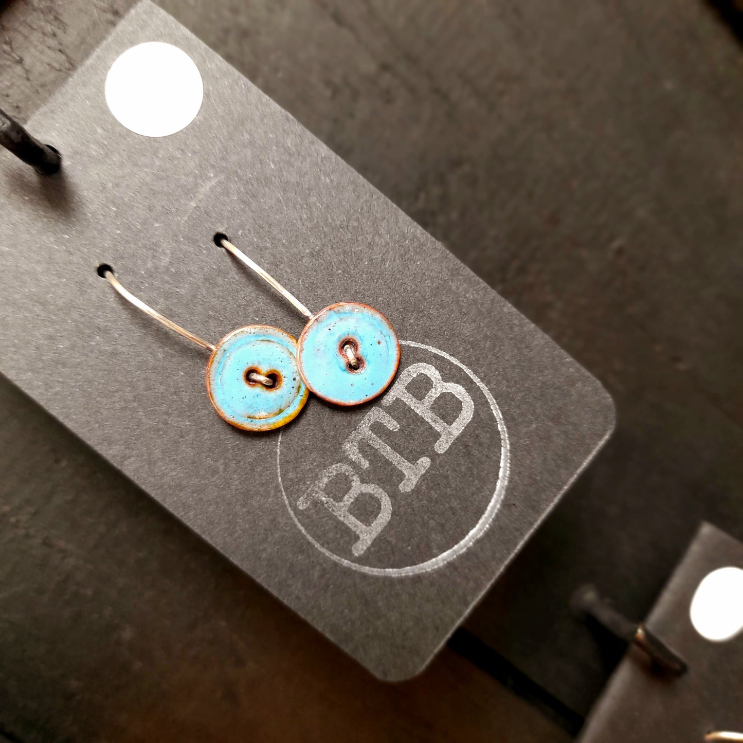 Colourful Handmade Button Earrings
