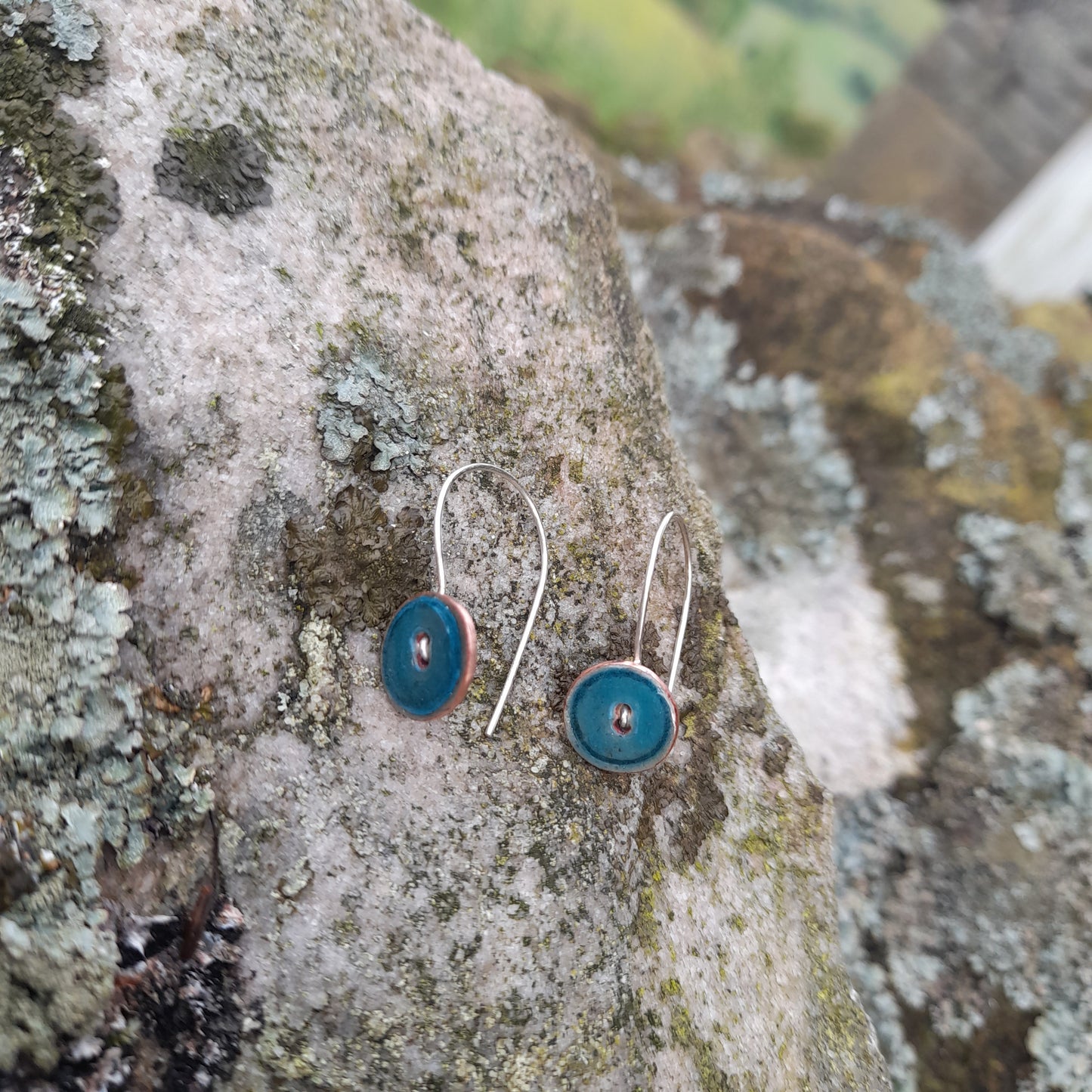 Colourful Handmade Button Earrings