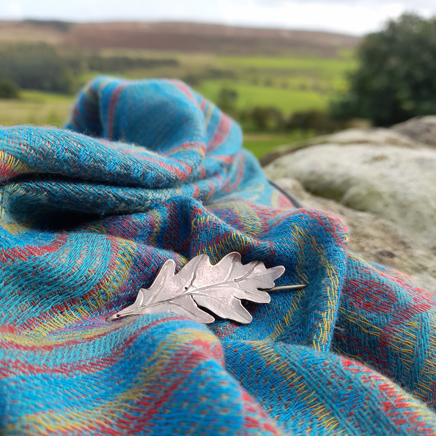 Handmade Copper Oak Leaf Brooch