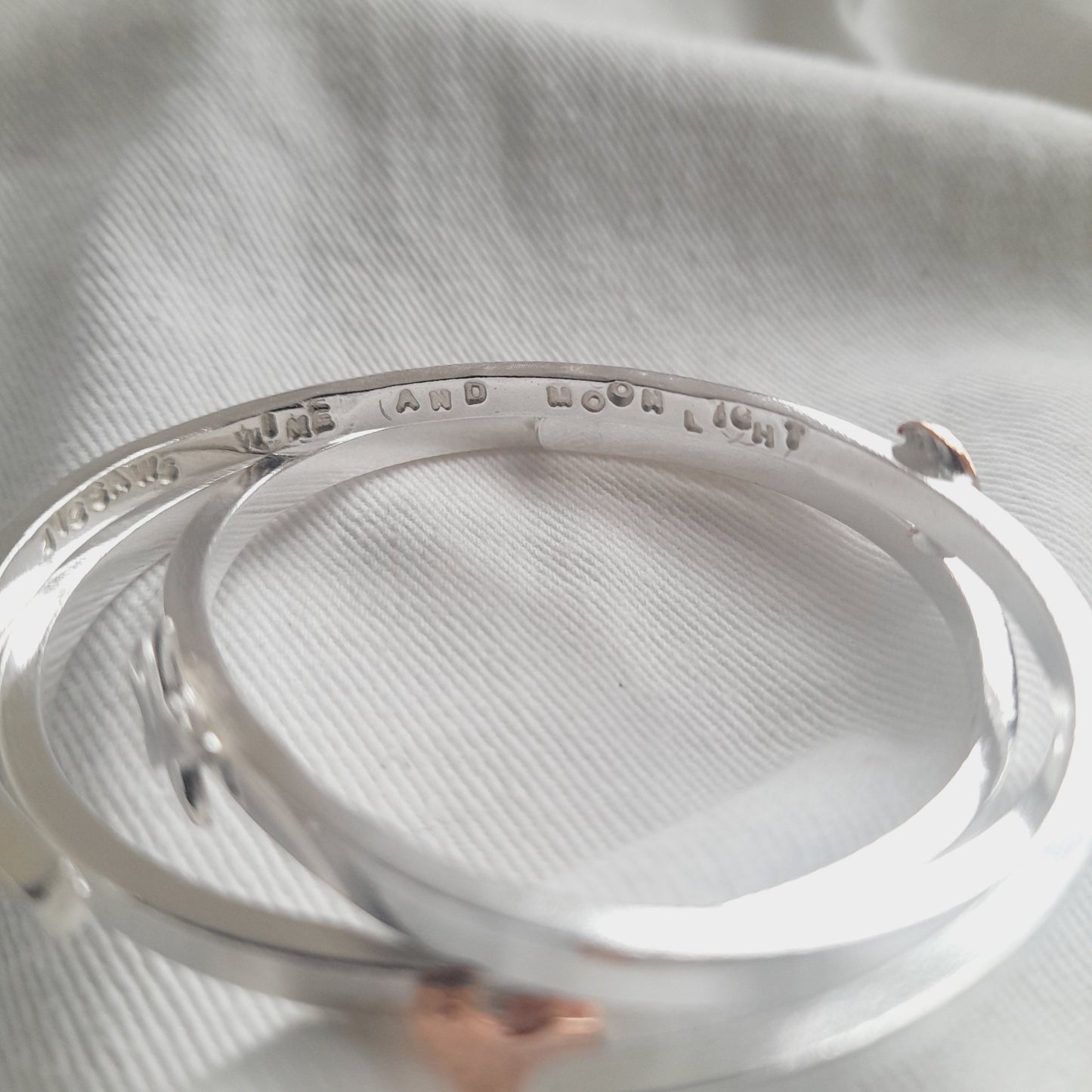 Handmade Silver Personalised Bangles