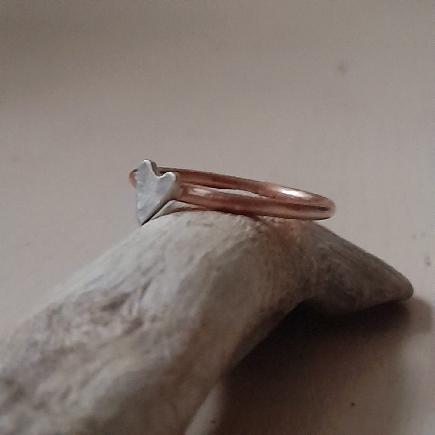 Handmade Copper and Silver Ring. Copper Ring, with Heart, Star or Crescent Moon.