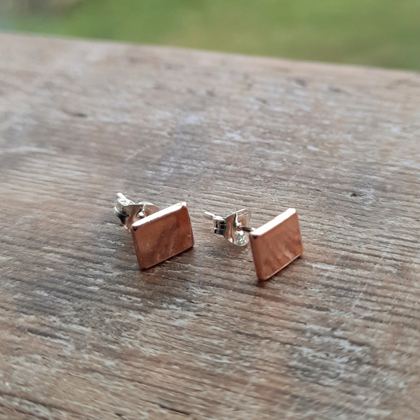 Copper Ear Studs, Copper Stud Earrings.
