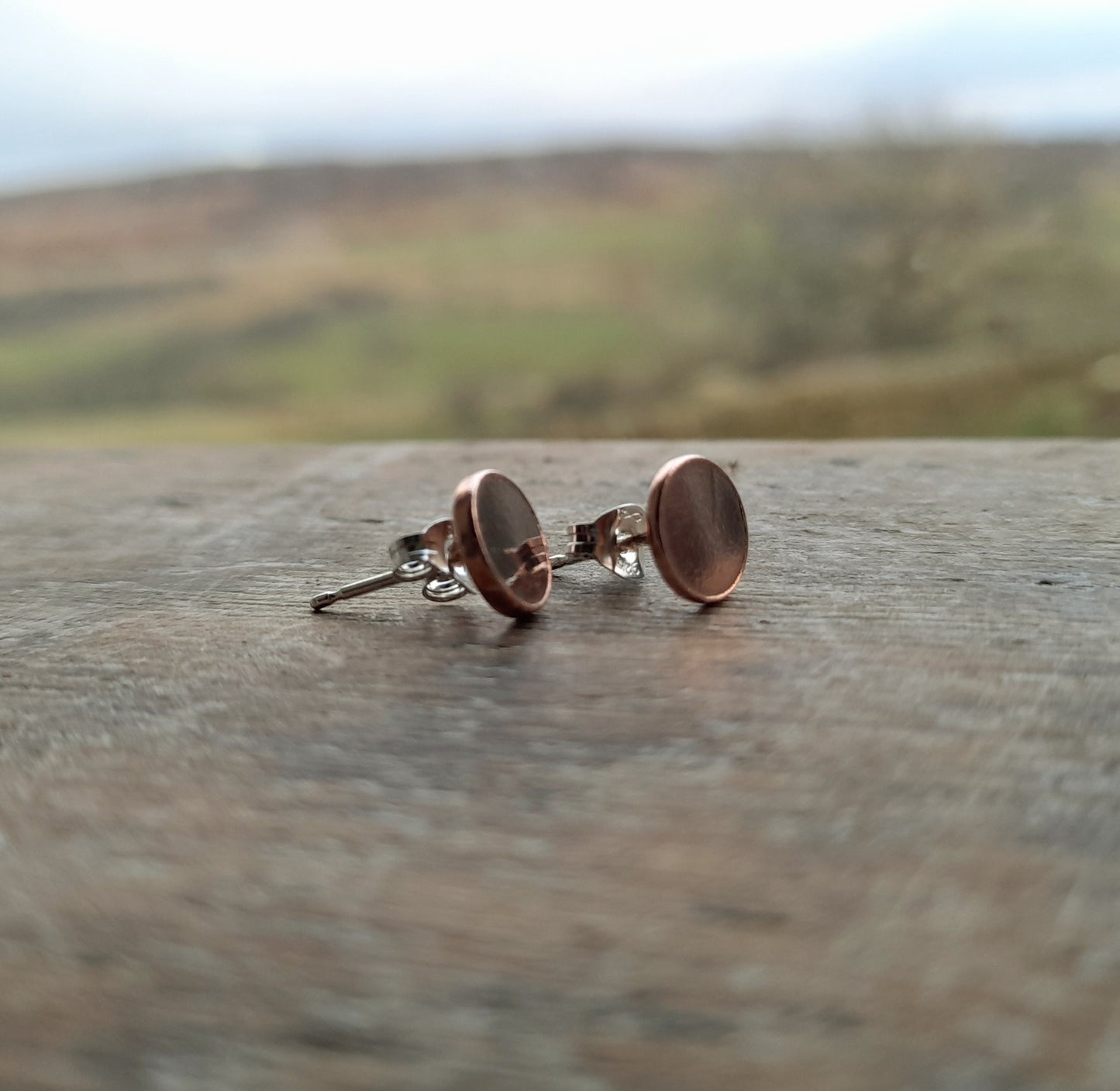 Copper Ear Studs, Copper Stud Earrings.