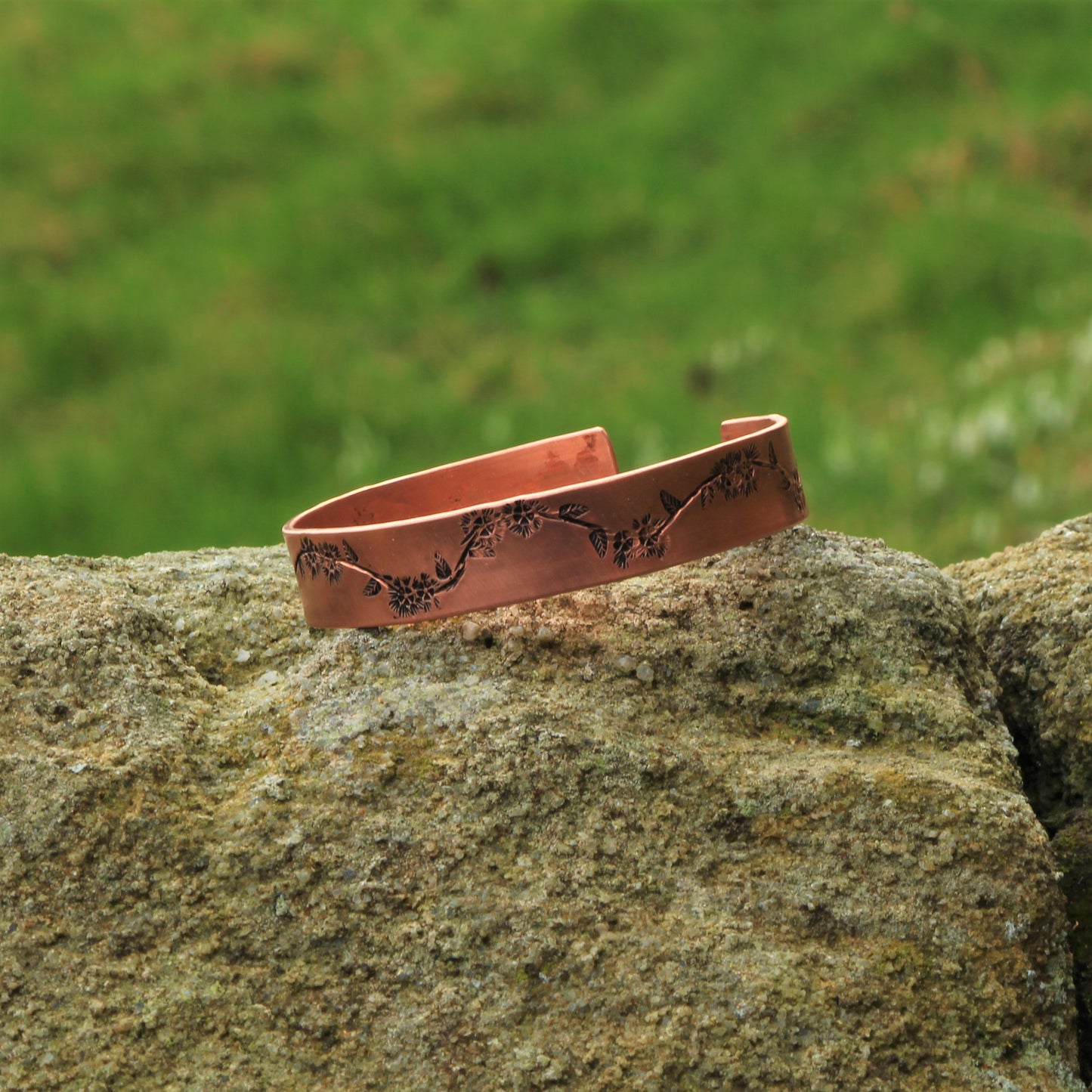 Chunky Copper Adjustable Bangle - Patterned or Plain