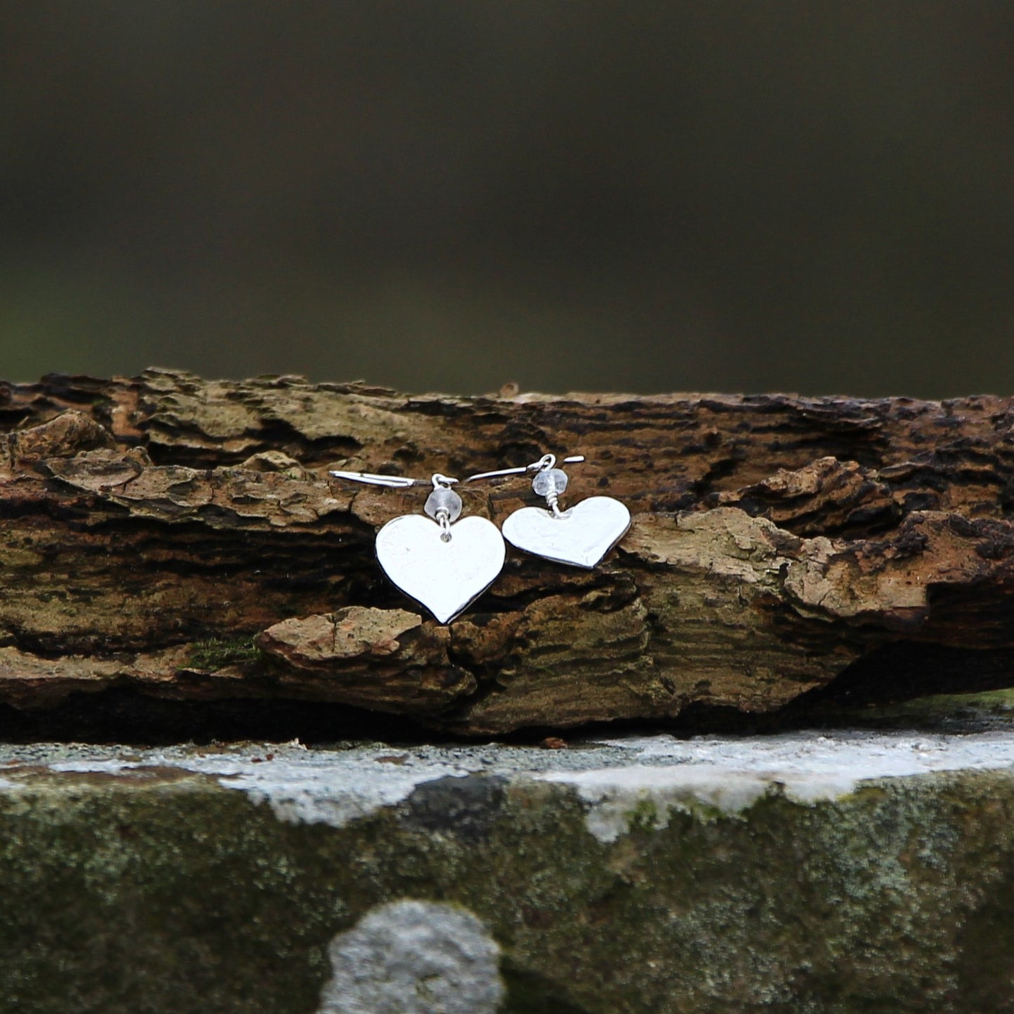 Silver Heart and Star Dangle Earrings