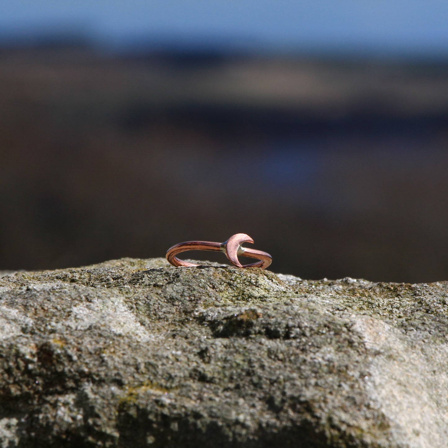 Handmade Copper and Silver Ring. Copper Ring, with Heart, Star or Crescent Moon.