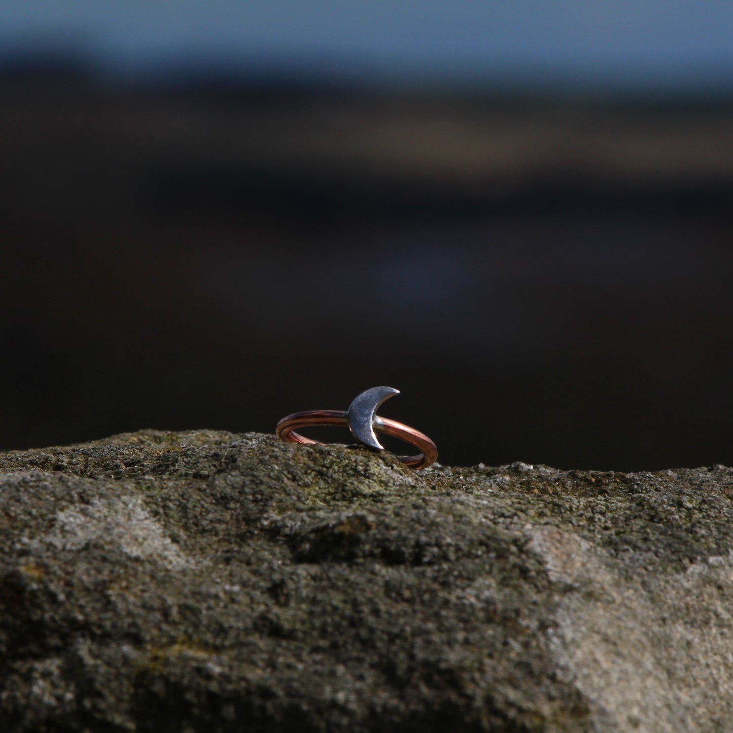 Handmade Copper and Silver Ring. Copper Ring, with Heart, Star or Crescent Moon.