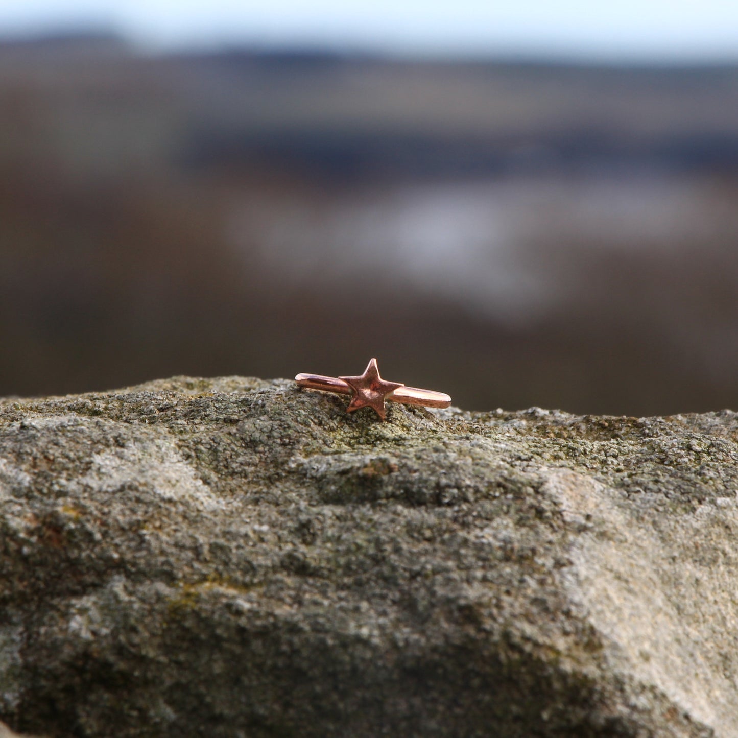 Handmade Copper and Silver Ring. Copper Ring, with Heart, Star or Crescent Moon.