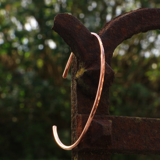 Thin copper and brass bangles. Adjustable handmade copper and brass bracelets.