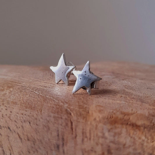 Silver Star Stud Earrings